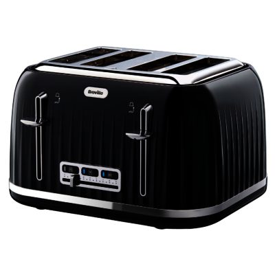 Breville Impressions VTT476 4 Slice Toaster in Black Breville Impressions VTT476 4 Slice Toaster in Black